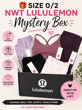 🎁 Size 0/2 NWT Lululemon Mystery Box – 7 Pieces –